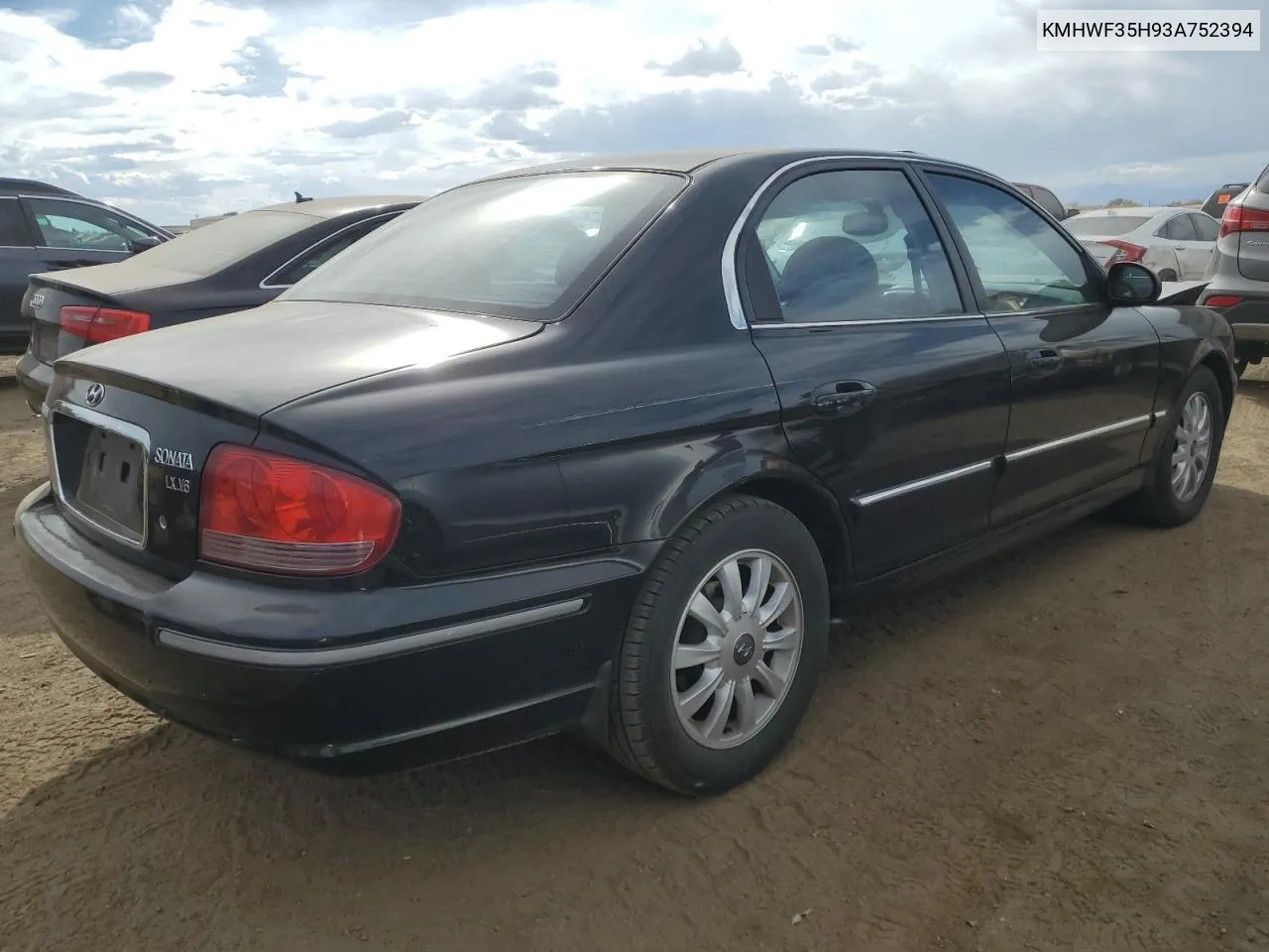 2003 Hyundai Sonata Gls VIN: KMHWF35H93A752394 Lot: 76838254