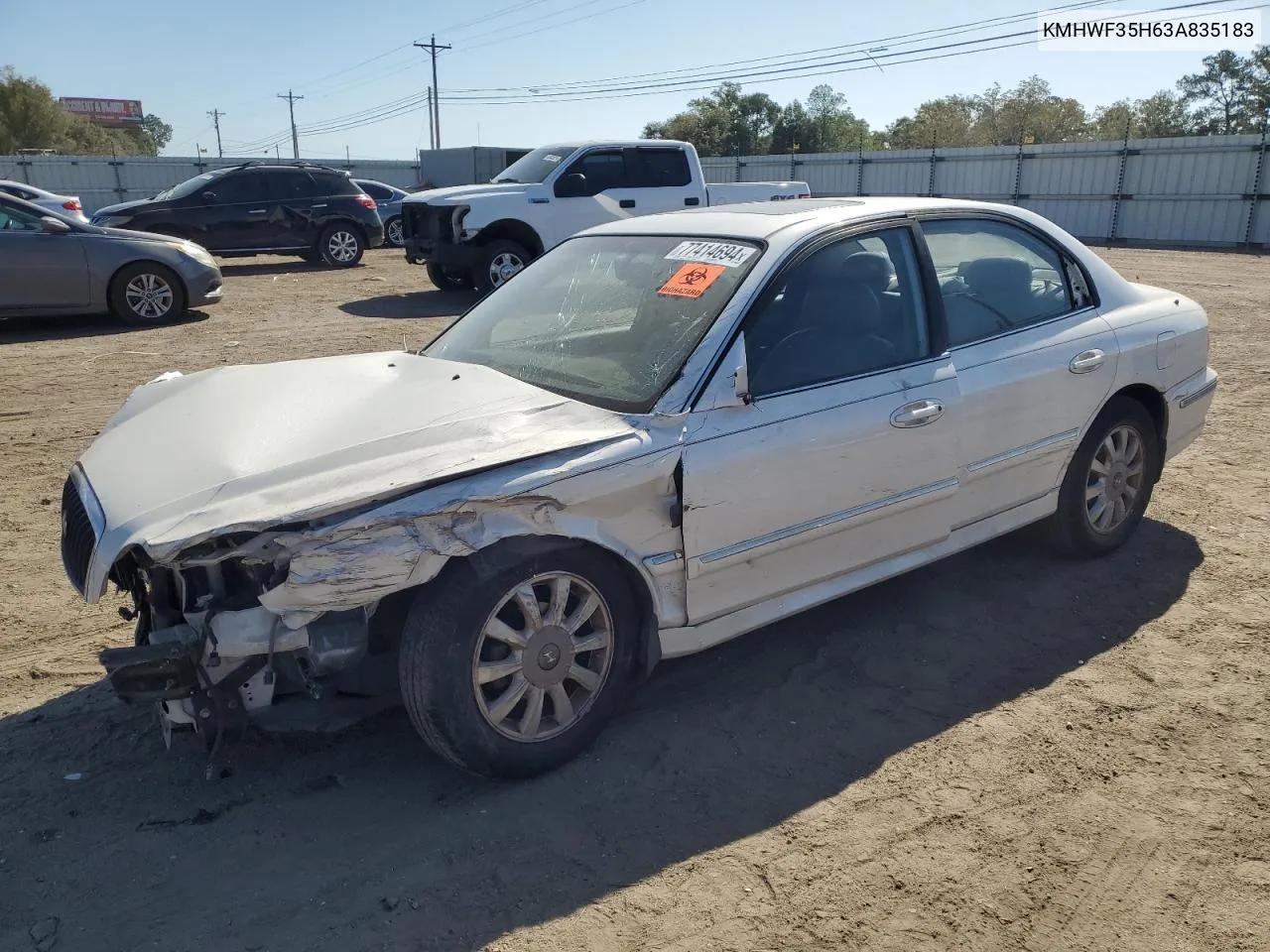 2003 Hyundai Sonata Gls VIN: KMHWF35H63A835183 Lot: 77414694