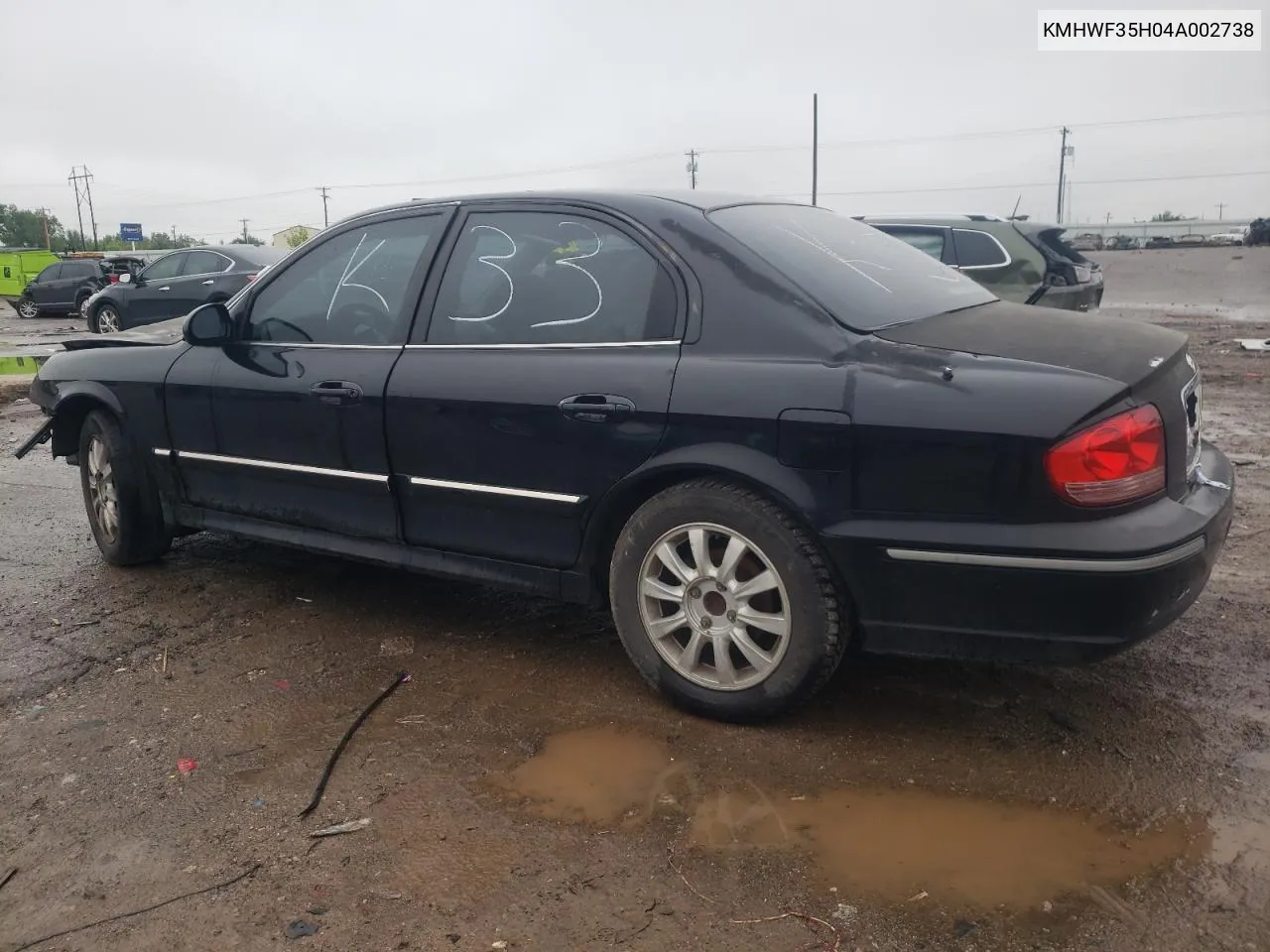 2004 Hyundai Sonata Gls VIN: KMHWF35H04A002738 Lot: 56995824