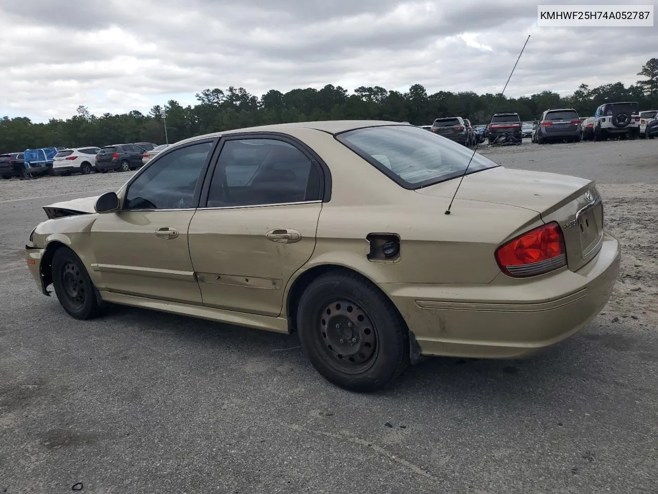 2004 Hyundai Sonata Gl VIN: KMHWF25H74A052787 Lot: 71840374