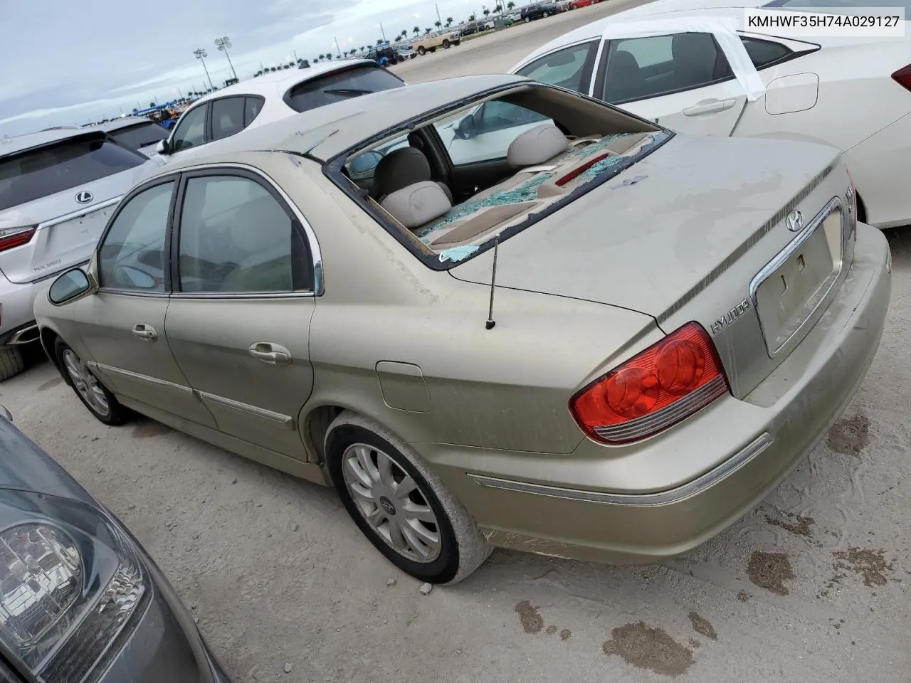 2004 Hyundai Sonata Gls VIN: KMHWF35H74A029127 Lot: 76701124