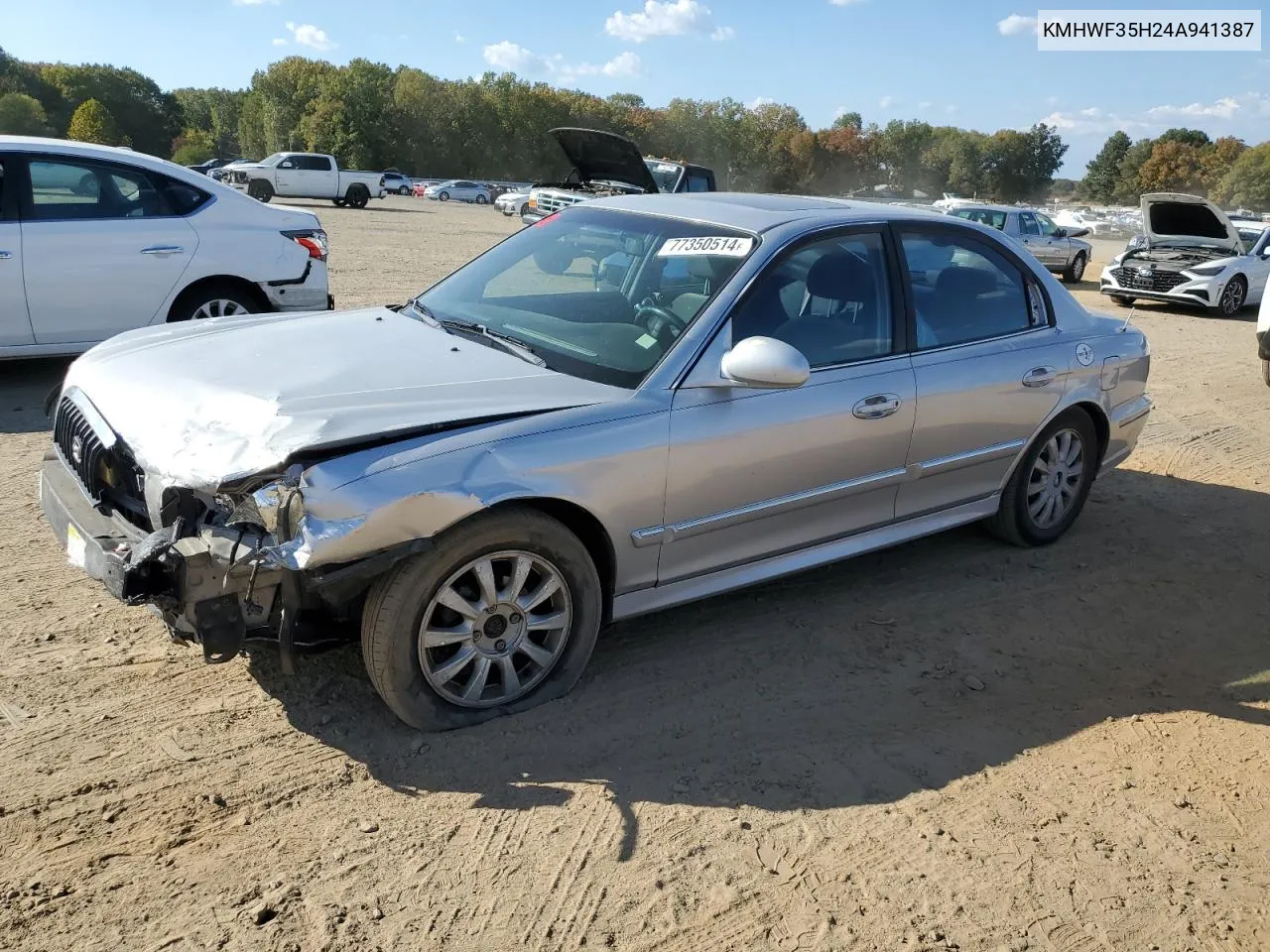 2004 Hyundai Sonata Gls VIN: KMHWF35H24A941387 Lot: 77350514