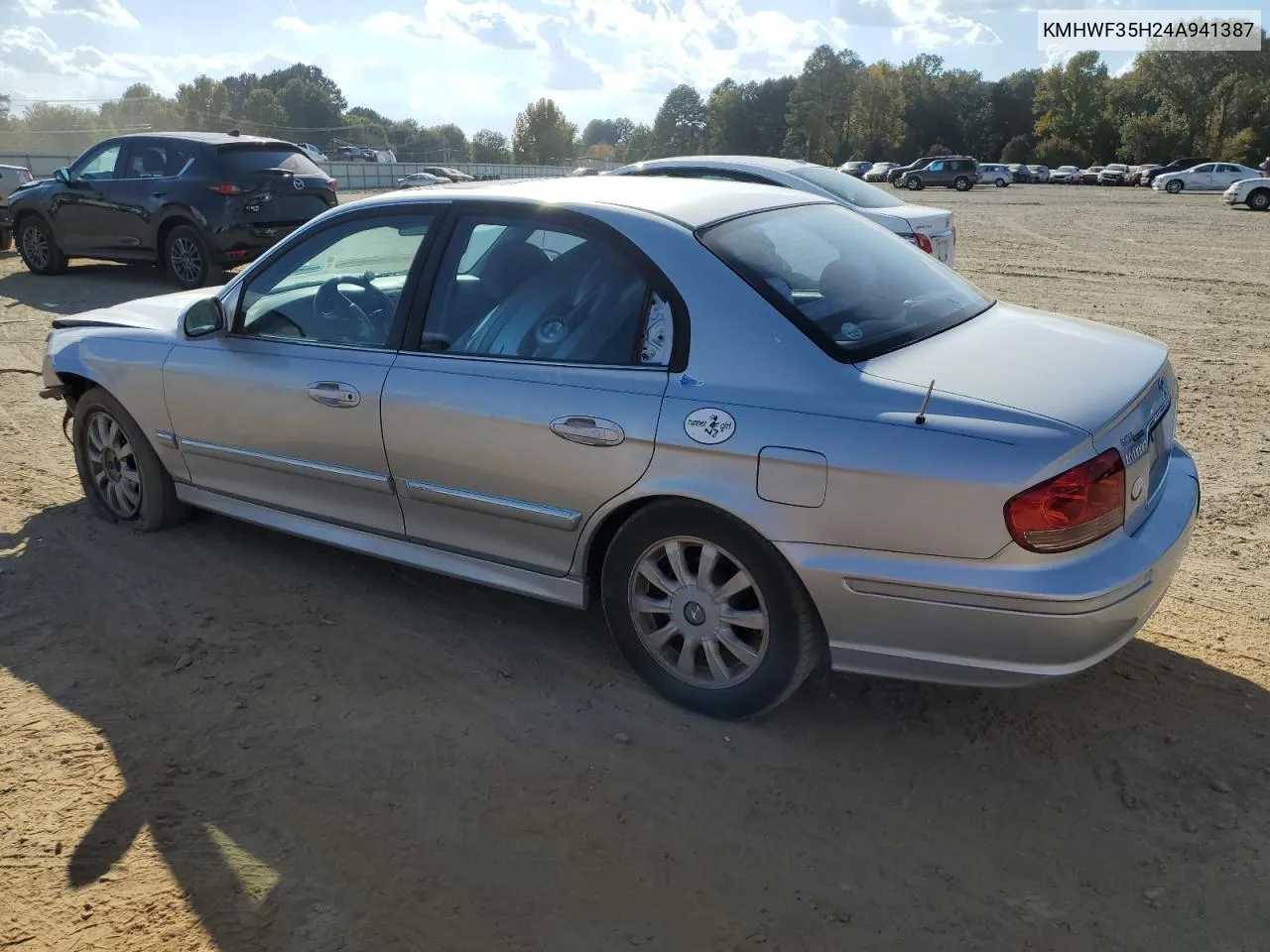 2004 Hyundai Sonata Gls VIN: KMHWF35H24A941387 Lot: 77350514