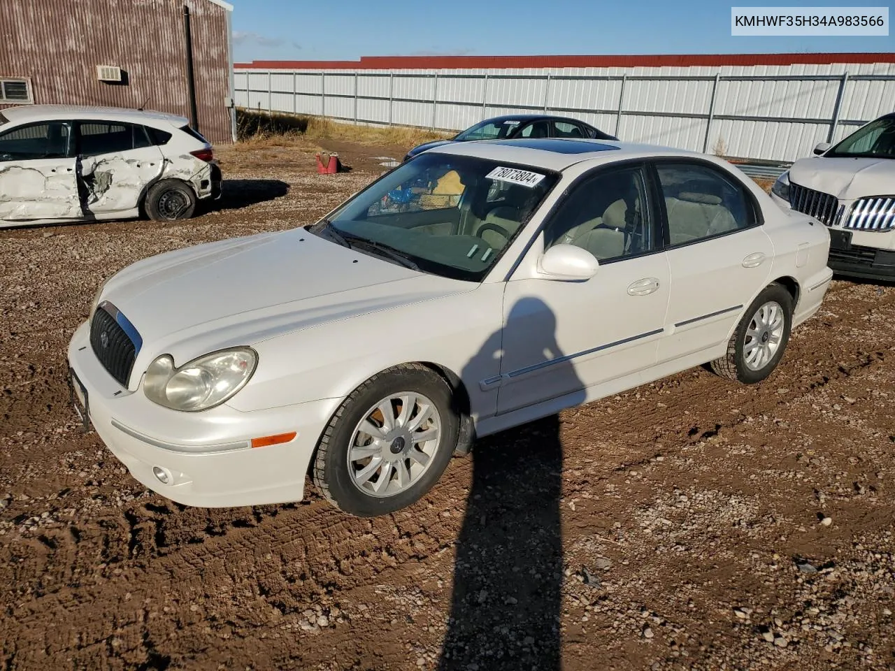 2004 Hyundai Sonata Gls VIN: KMHWF35H34A983566 Lot: 78073804