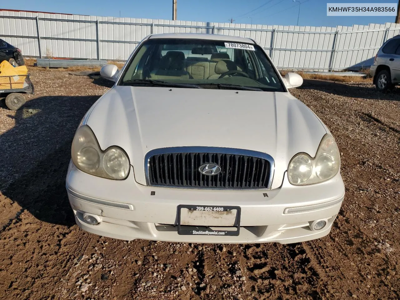 2004 Hyundai Sonata Gls VIN: KMHWF35H34A983566 Lot: 78073804