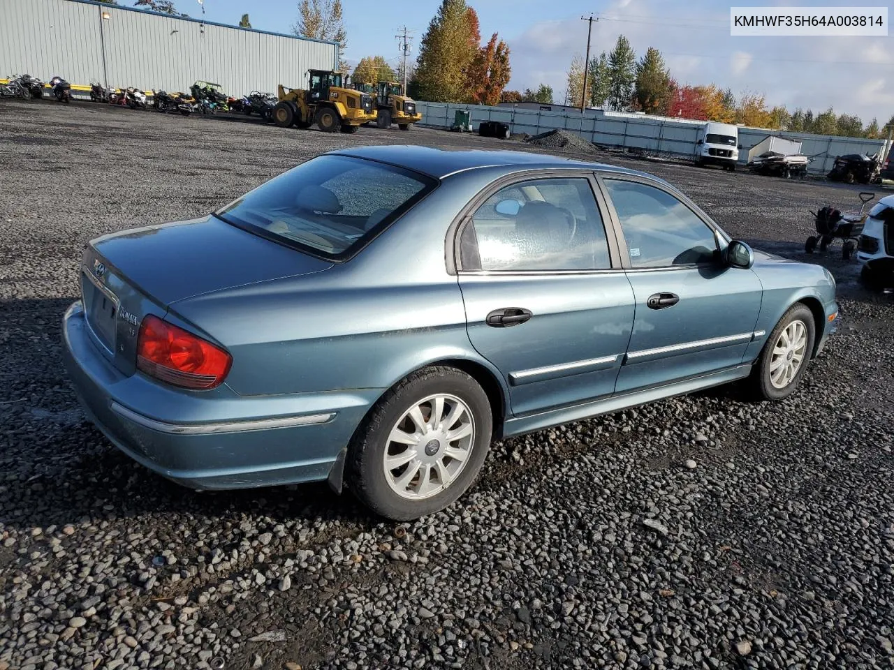 2004 Hyundai Sonata Gls VIN: KMHWF35H64A003814 Lot: 78255584