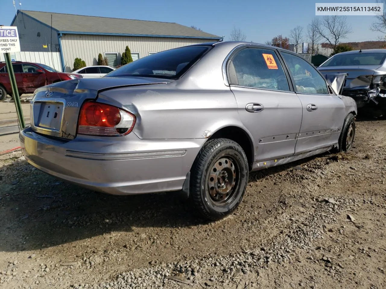 2005 Hyundai Sonata Gl VIN: KMHWF25S15A113452 Lot: 75852403