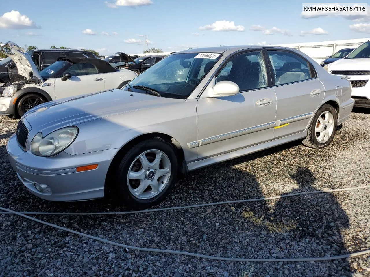 2005 Hyundai Sonata Gls VIN: KMHWF35HX5A167116 Lot: 77256824