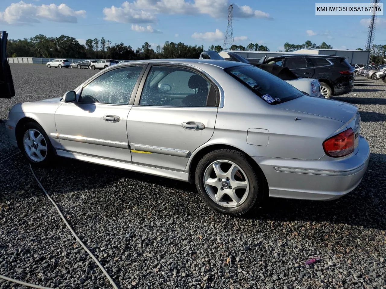 2005 Hyundai Sonata Gls VIN: KMHWF35HX5A167116 Lot: 77256824