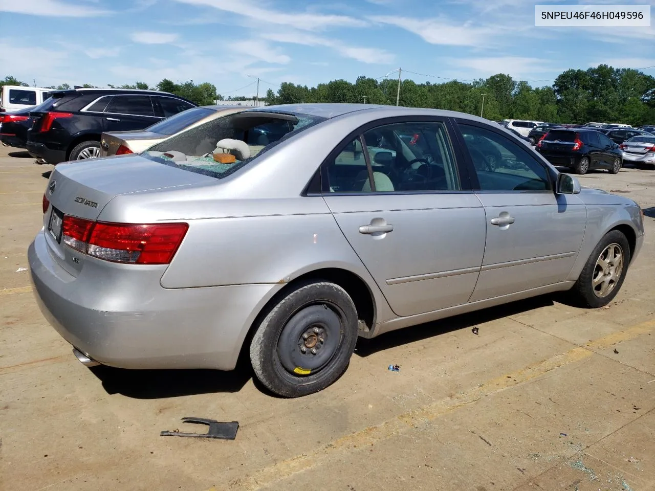 5NPEU46F46H049596 2006 Hyundai Sonata Gls