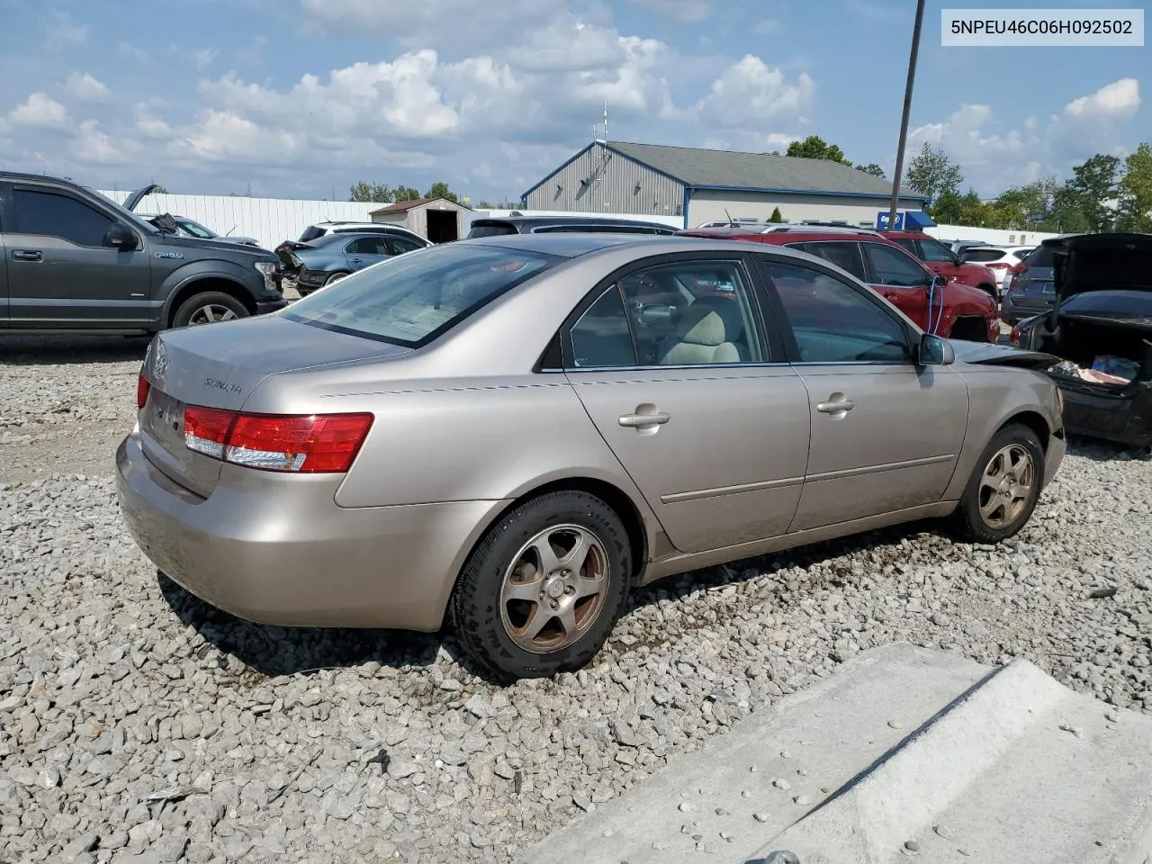 2006 Hyundai Sonata Gls VIN: 5NPEU46C06H092502 Lot: 66906144