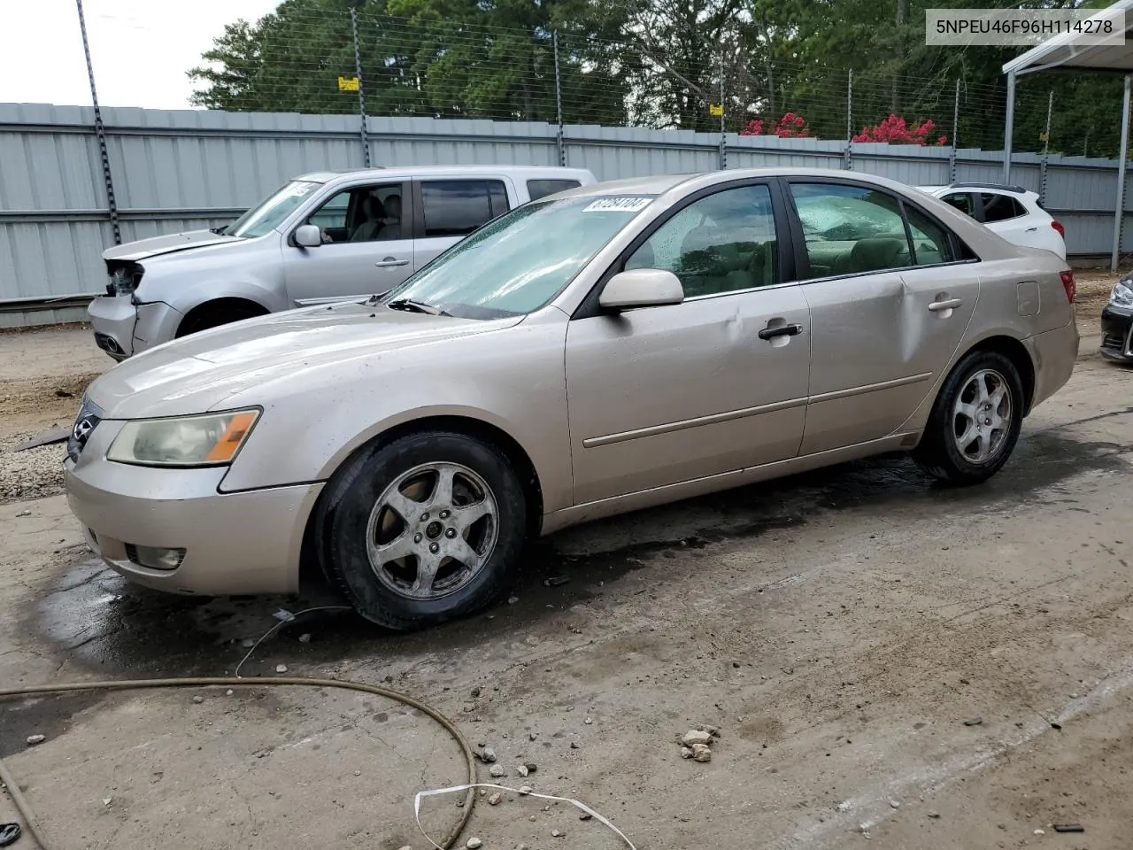 5NPEU46F96H114278 2006 Hyundai Sonata Gls