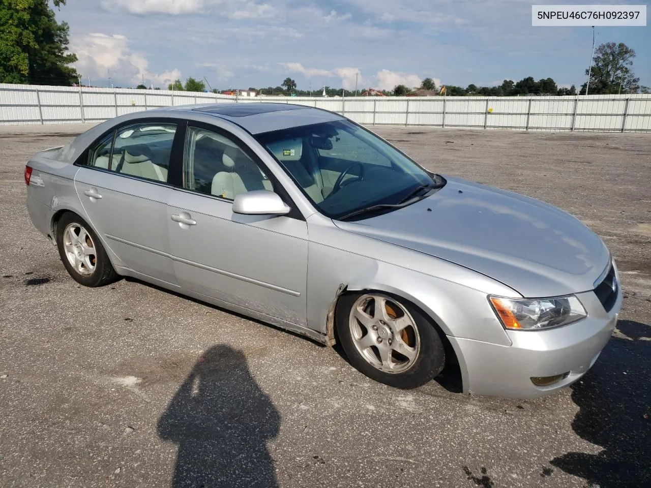 2006 Hyundai Sonata Gls VIN: 5NPEU46C76H092397 Lot: 72234994