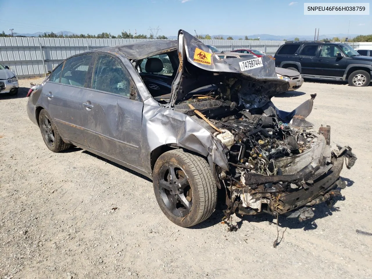 2006 Hyundai Sonata Gls VIN: 5NPEU46F66H038759 Lot: 74759744