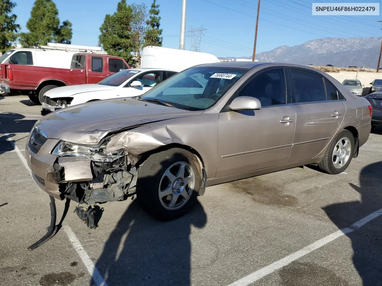 2006 Hyundai Sonata Gls VIN: 5NPEU46F86H022479 Lot: 76990744