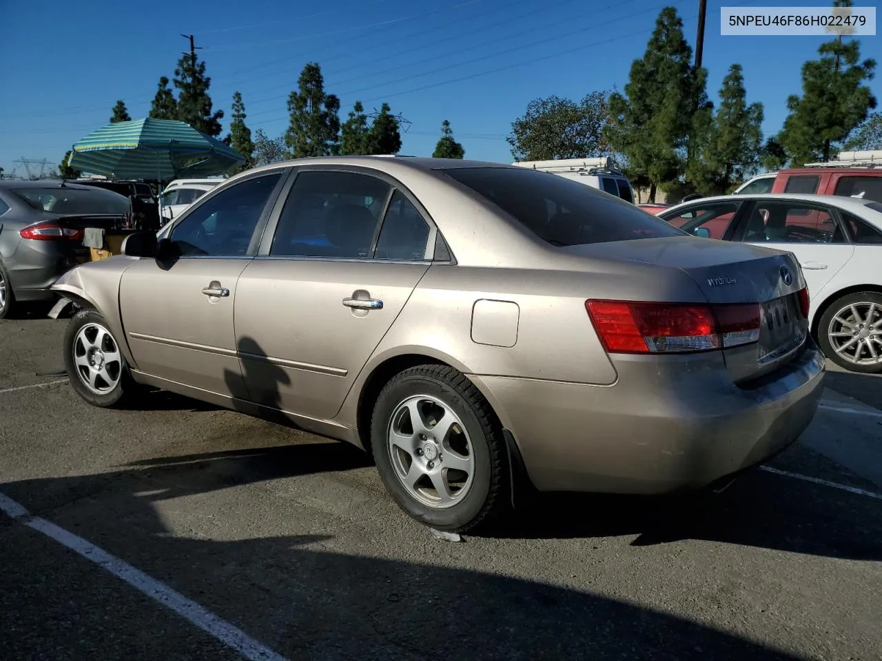 2006 Hyundai Sonata Gls VIN: 5NPEU46F86H022479 Lot: 76990744