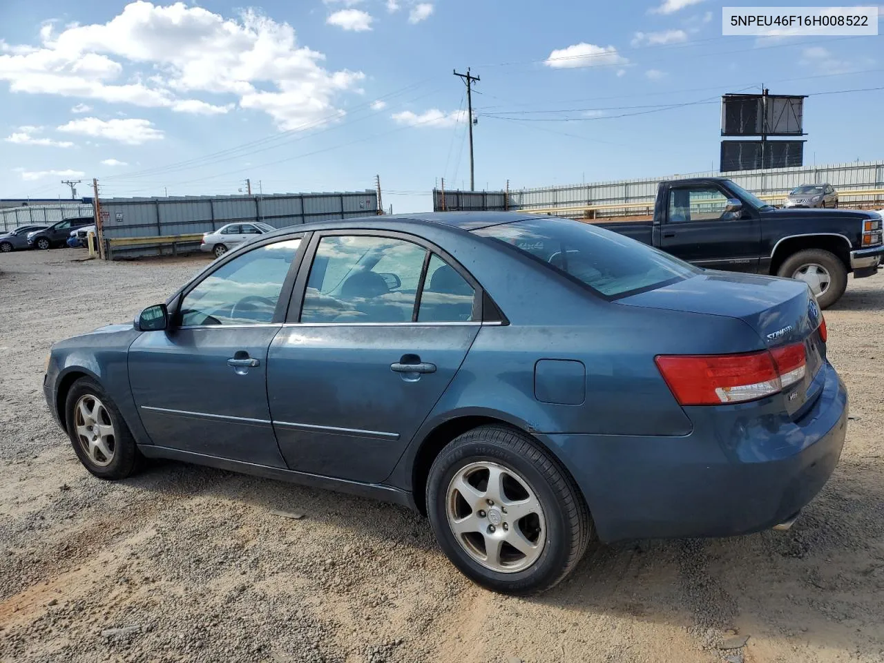 2006 Hyundai Sonata Gls VIN: 5NPEU46F16H008522 Lot: 77162364