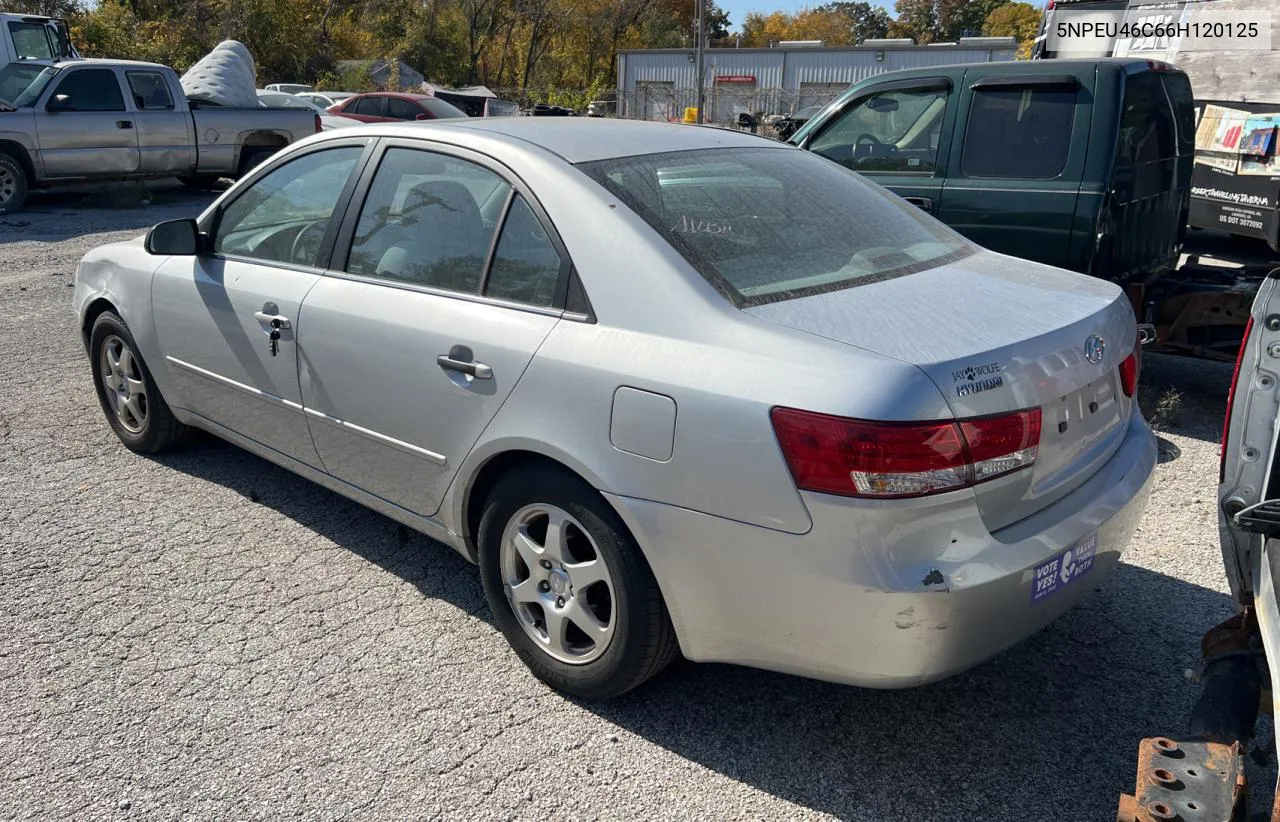 2006 Hyundai Sonata Gls VIN: 5NPEU46C66H120125 Lot: 78023774