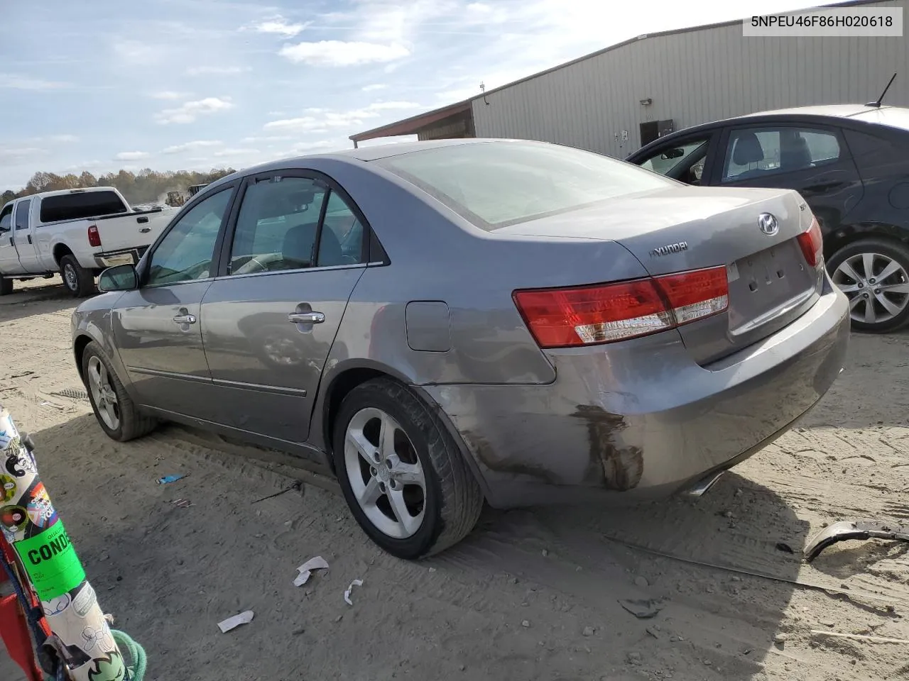 2006 Hyundai Sonata Gls VIN: 5NPEU46F86H020618 Lot: 78837574