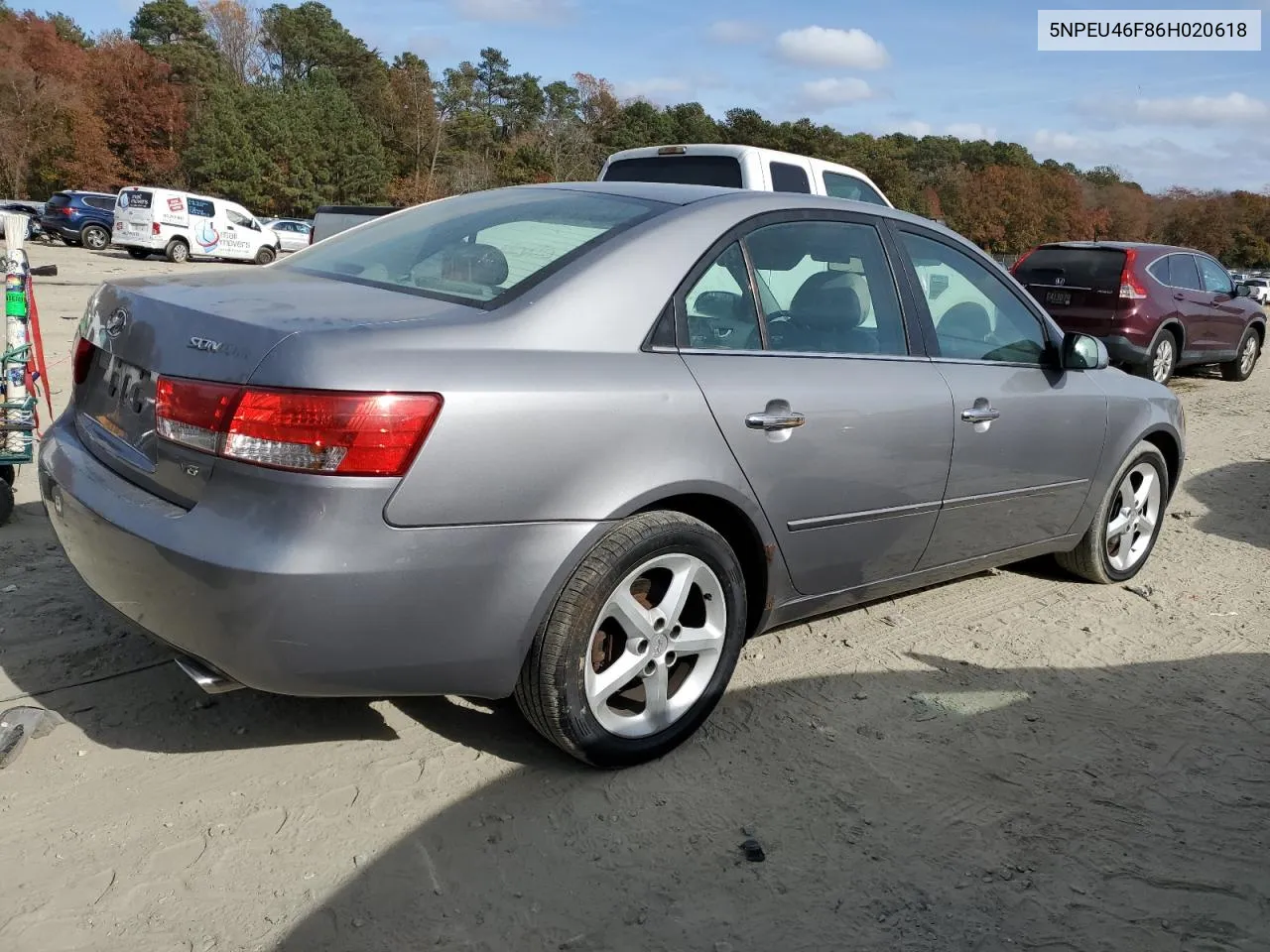 2006 Hyundai Sonata Gls VIN: 5NPEU46F86H020618 Lot: 78837574