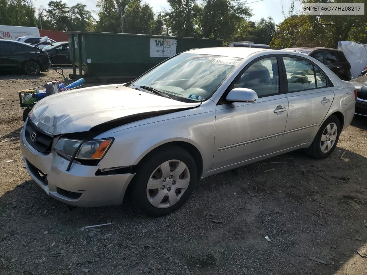 2007 Hyundai Sonata Gls VIN: 5NPET46C77H208217 Lot: 69045854