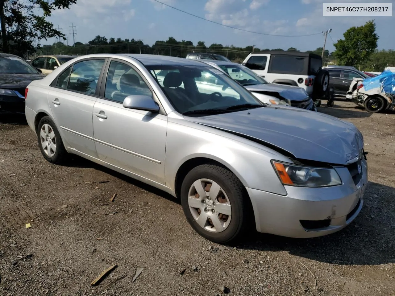 2007 Hyundai Sonata Gls VIN: 5NPET46C77H208217 Lot: 69045854