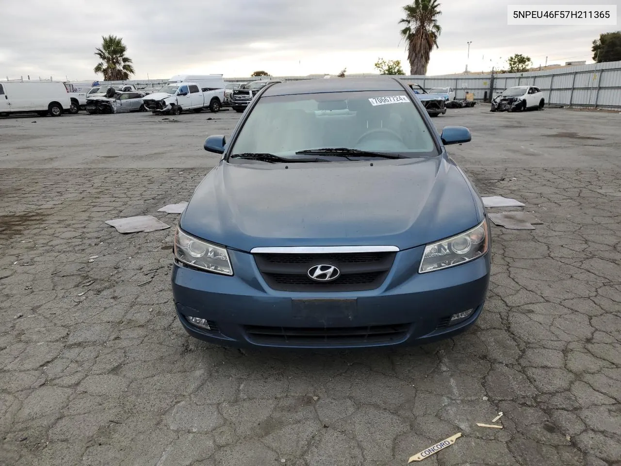 2007 Hyundai Sonata Se VIN: 5NPEU46F57H211365 Lot: 70667724