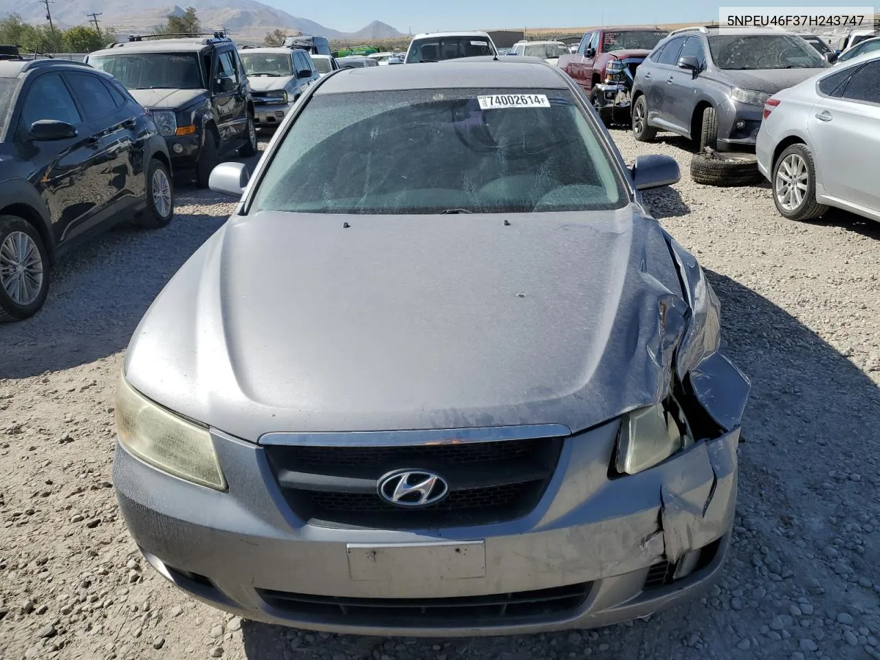 2007 Hyundai Sonata Se VIN: 5NPEU46F37H243747 Lot: 74002614