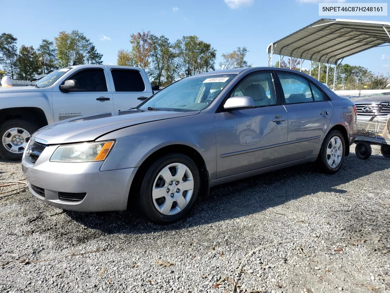 2007 Hyundai Sonata Gls VIN: 5NPET46C87H248161 Lot: 74895104