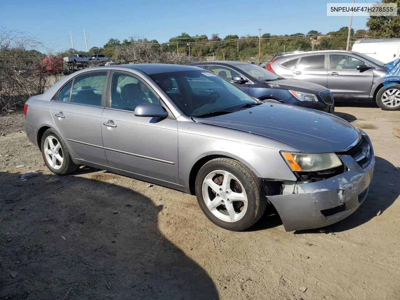 5NPEU46F47H278555 2007 Hyundai Sonata Se