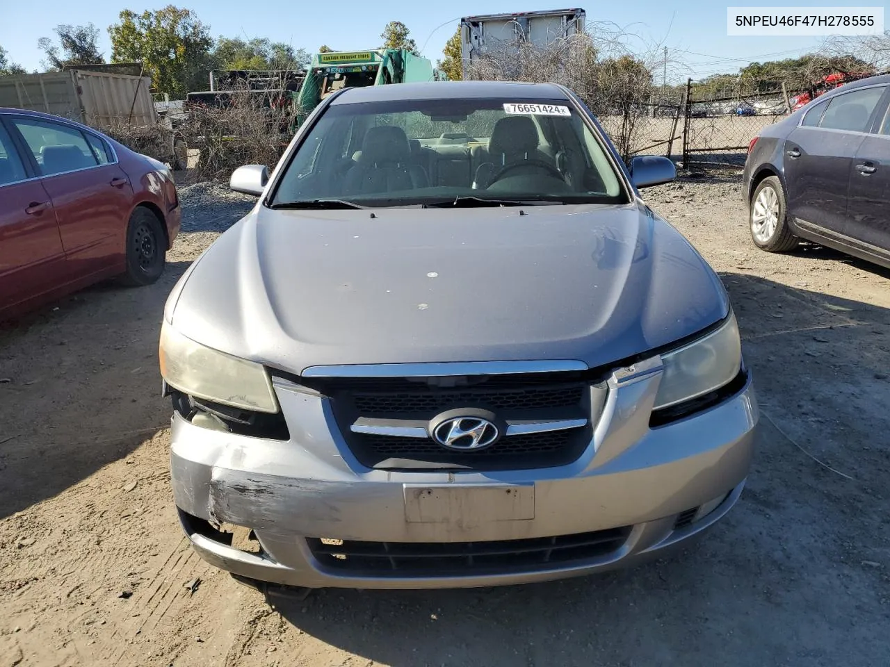 2007 Hyundai Sonata Se VIN: 5NPEU46F47H278555 Lot: 76651424