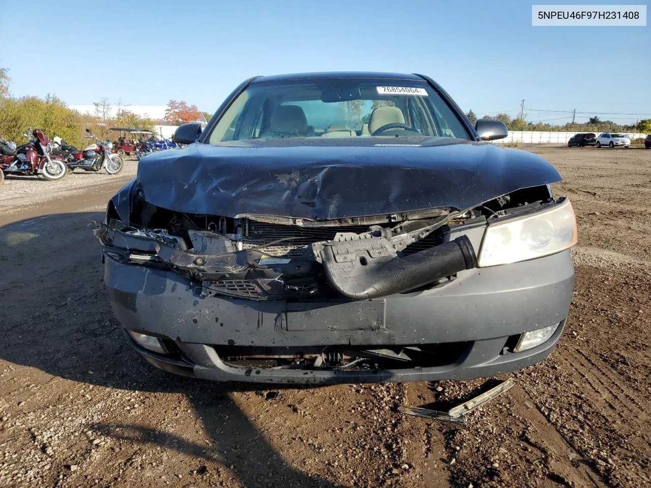 2007 Hyundai Sonata Se VIN: 5NPEU46F97H231408 Lot: 76854064