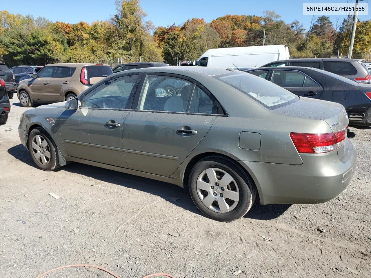 2007 Hyundai Sonata Gls VIN: 5NPET46C27H251556 Lot: 76896304