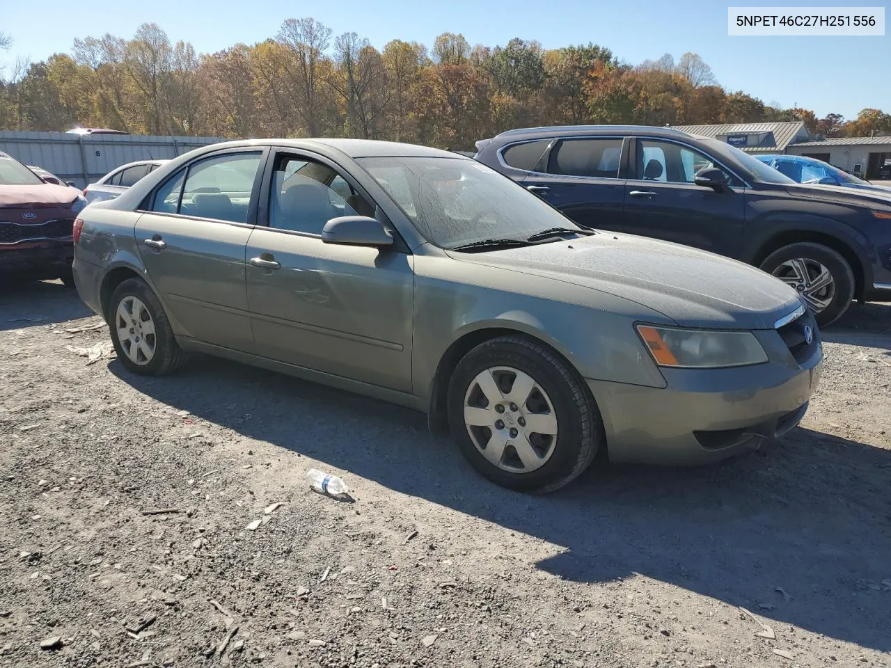 2007 Hyundai Sonata Gls VIN: 5NPET46C27H251556 Lot: 76896304