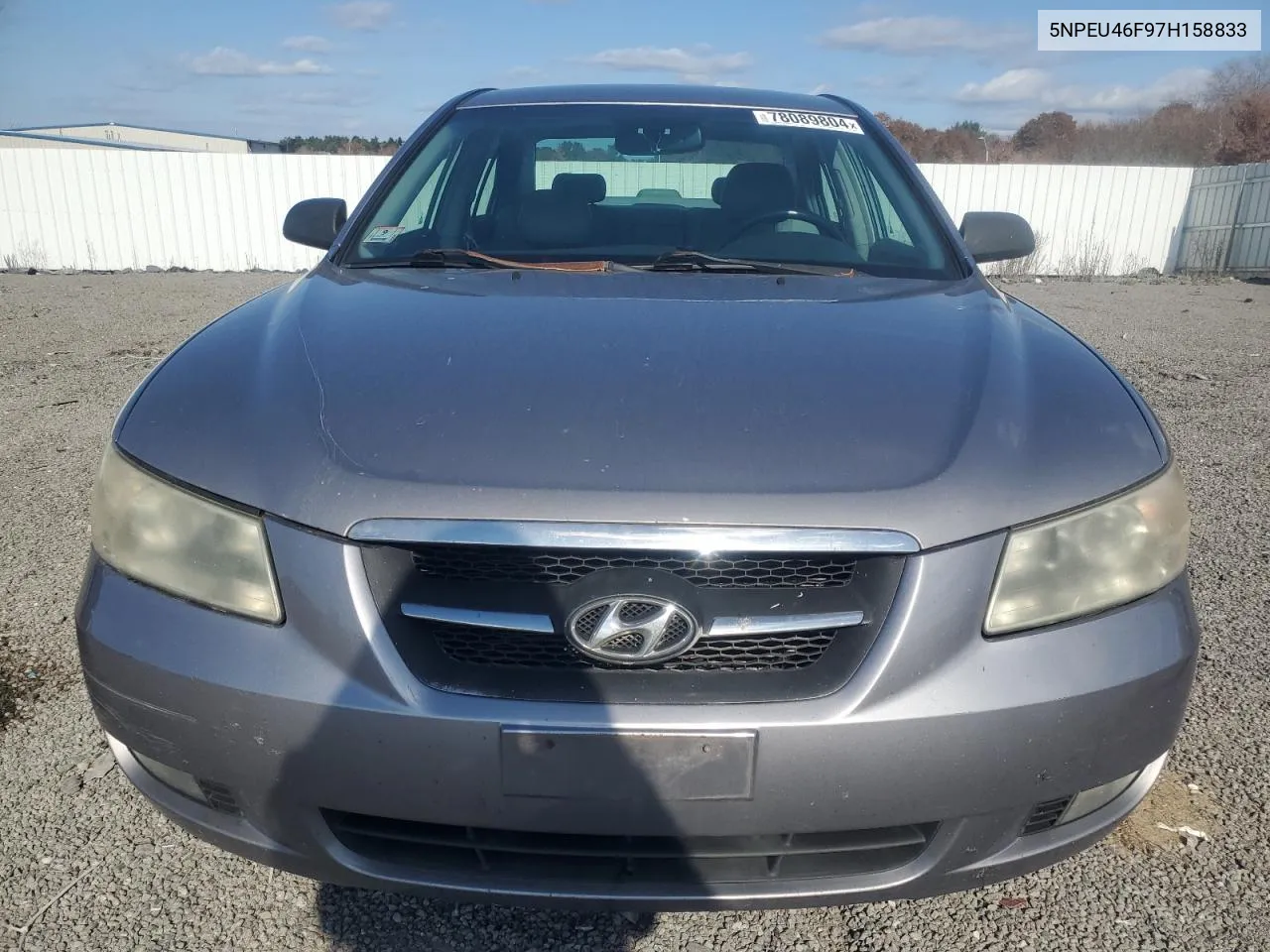 2007 Hyundai Sonata Se VIN: 5NPEU46F97H158833 Lot: 78089804