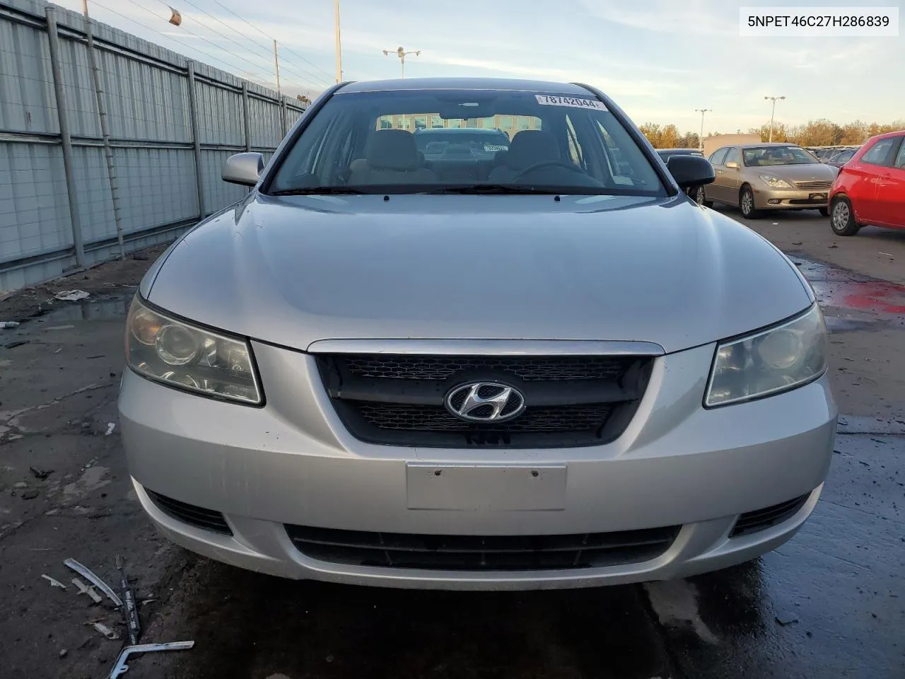 2007 Hyundai Sonata Gls VIN: 5NPET46C27H286839 Lot: 78742044