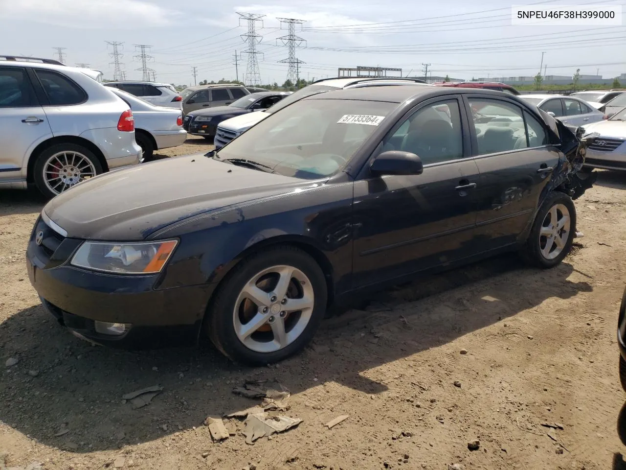 2008 Hyundai Sonata Se VIN: 5NPEU46F38H399000 Lot: 57133364