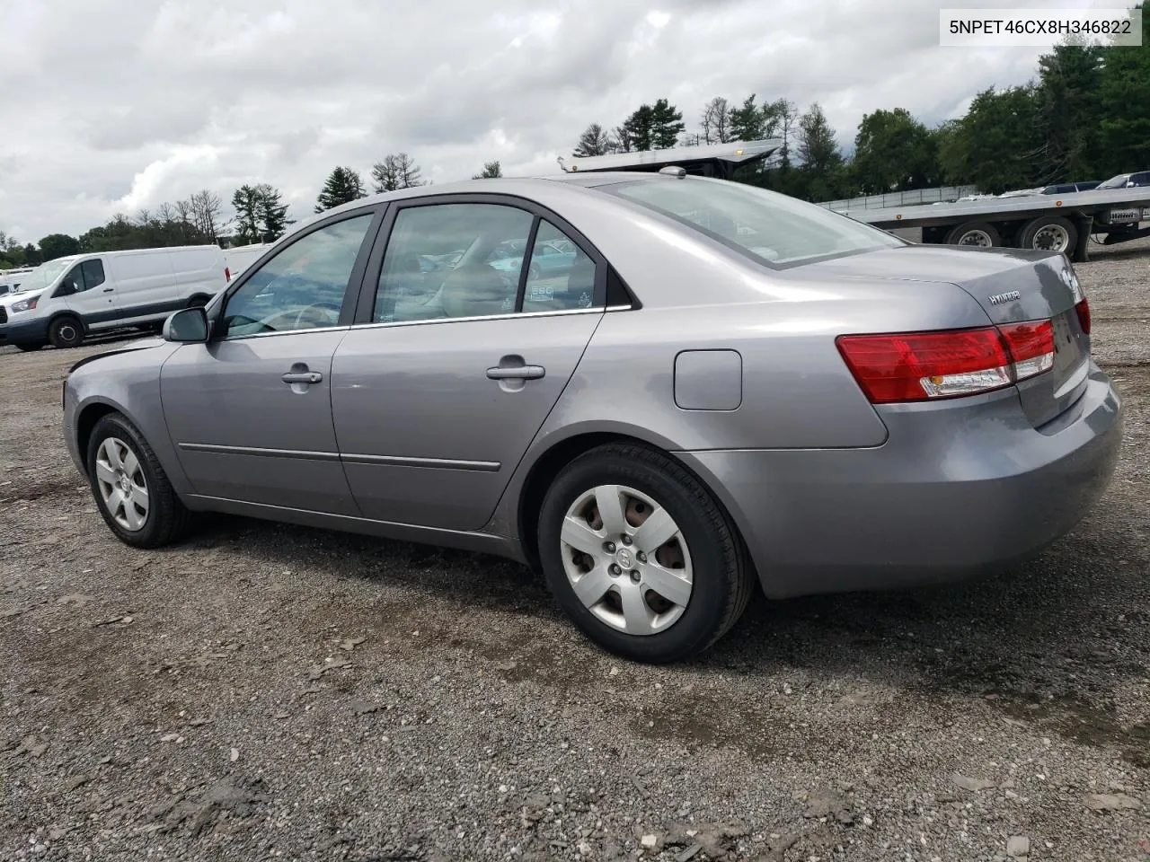 2008 Hyundai Sonata Gls VIN: 5NPET46CX8H346822 Lot: 60573254