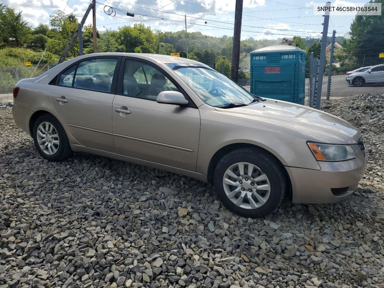 5NPET46C58H363544 2008 Hyundai Sonata Gls