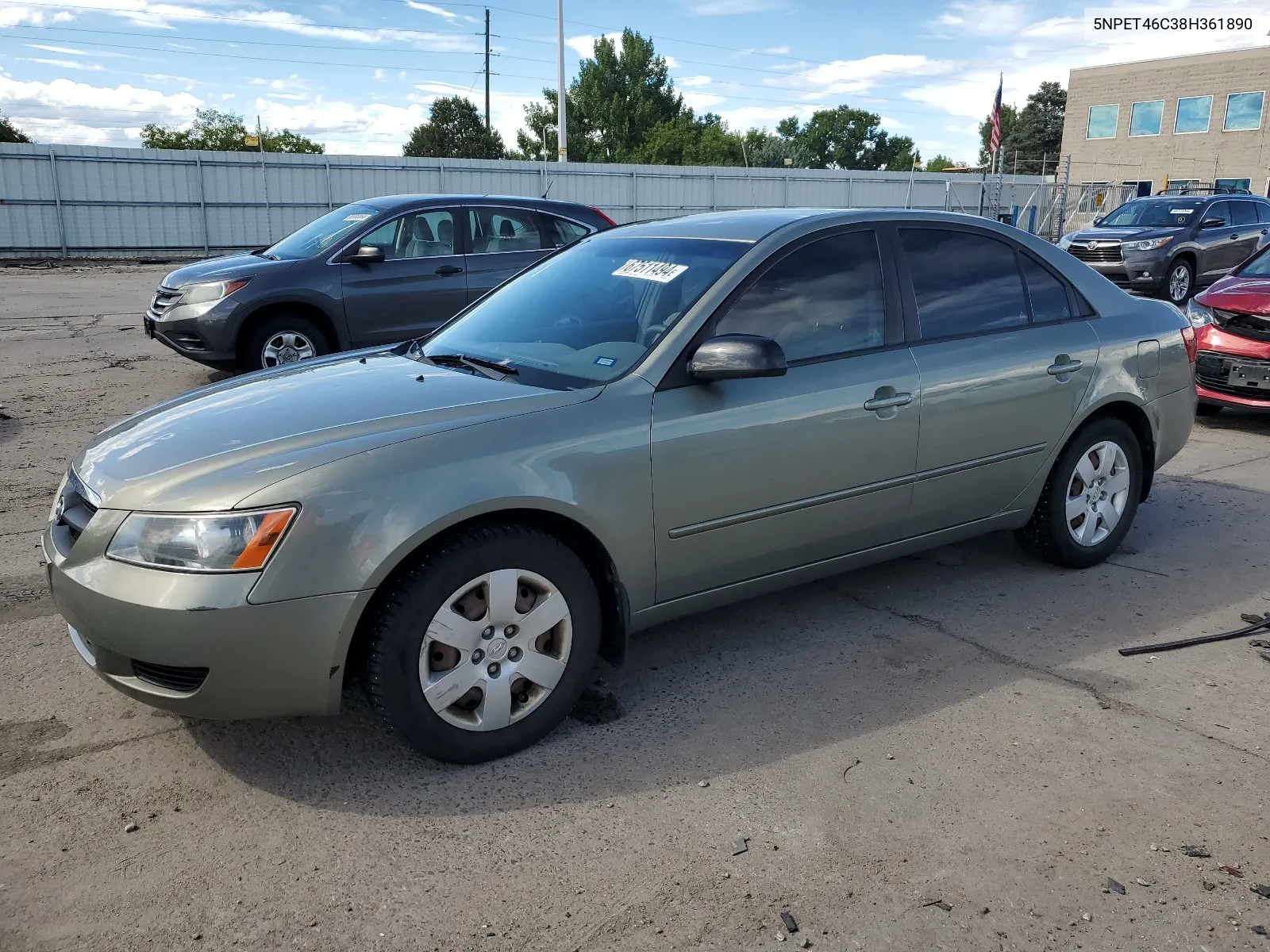 2008 Hyundai Sonata Gls VIN: 5NPET46C38H361890 Lot: 67511494