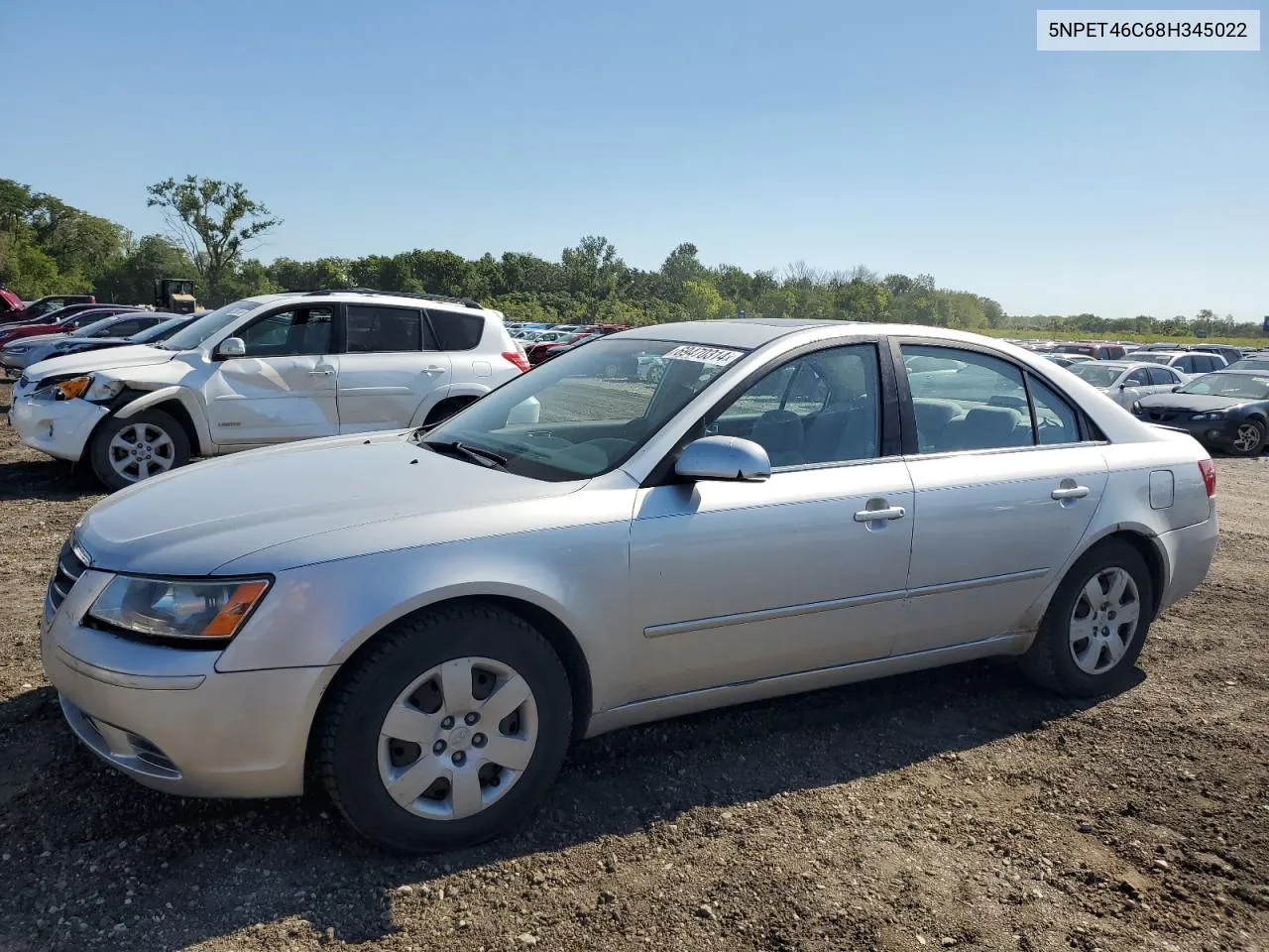 2008 Hyundai Sonata Gls VIN: 5NPET46C68H345022 Lot: 69470314