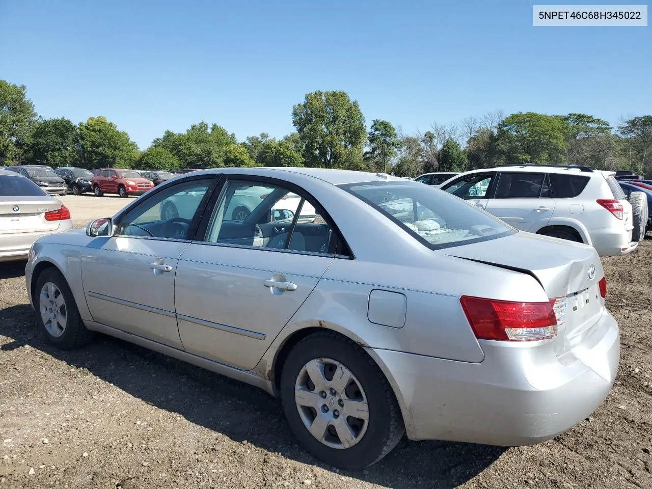 2008 Hyundai Sonata Gls VIN: 5NPET46C68H345022 Lot: 69470314