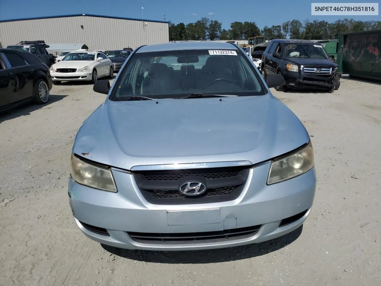 2008 Hyundai Sonata Gls VIN: 5NPET46C78H351816 Lot: 71132374