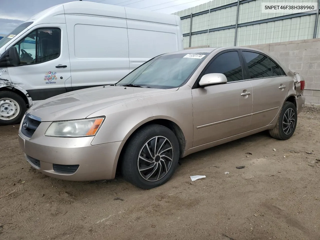 2008 Hyundai Sonata Gls VIN: 5NPET46F38H389960 Lot: 71850174