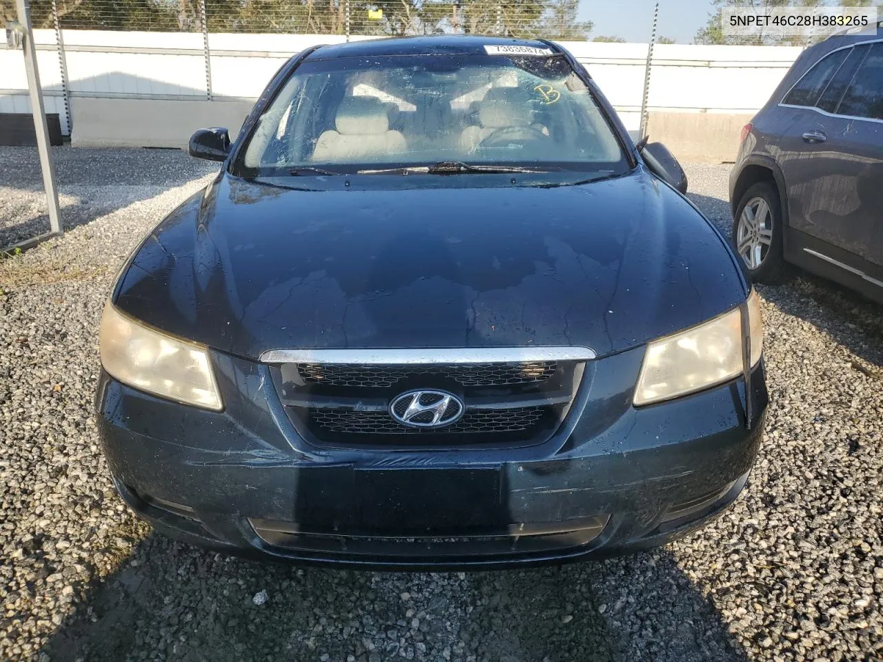 2008 Hyundai Sonata Gls VIN: 5NPET46C28H383265 Lot: 73836874