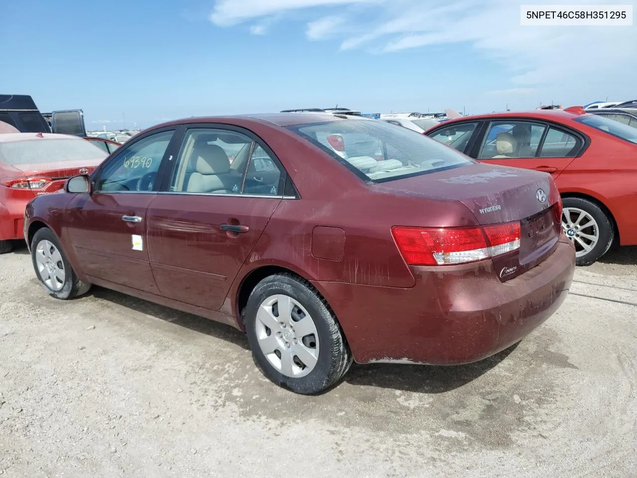 2008 Hyundai Sonata Gls VIN: 5NPET46C58H351295 Lot: 74298074