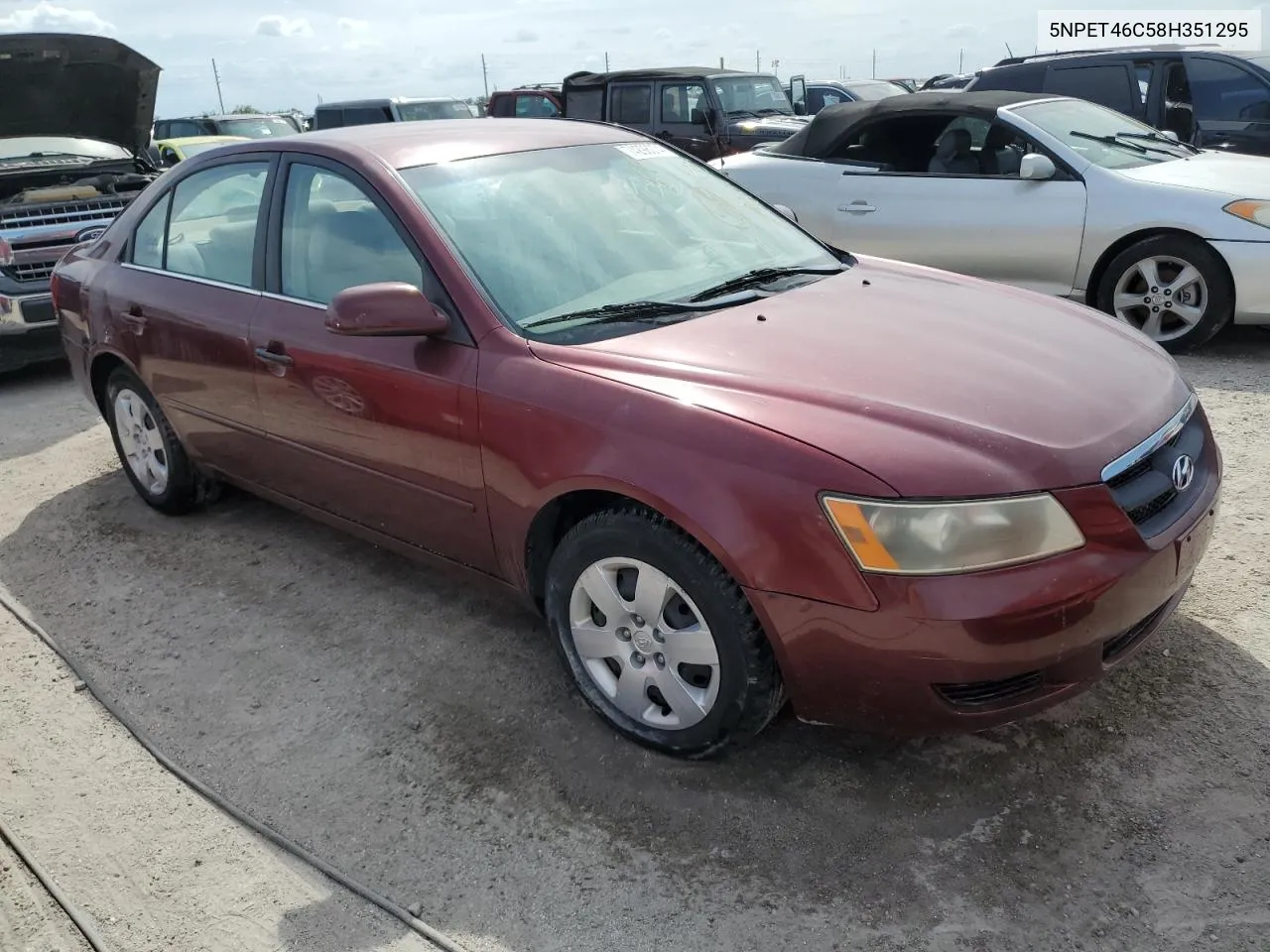 2008 Hyundai Sonata Gls VIN: 5NPET46C58H351295 Lot: 74298074