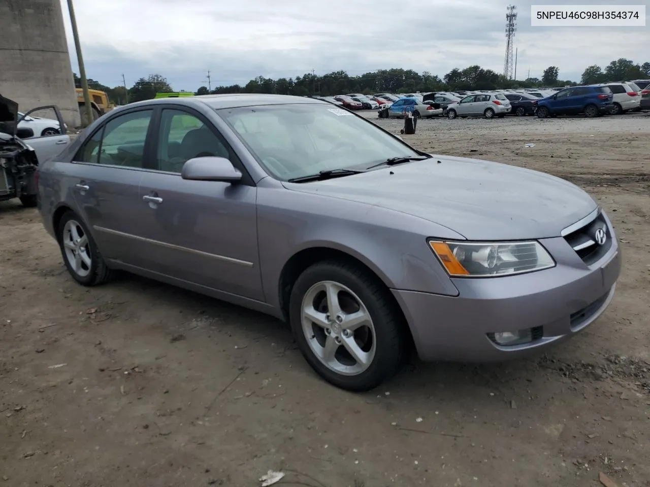 2008 Hyundai Sonata Se VIN: 5NPEU46C98H354374 Lot: 74351914