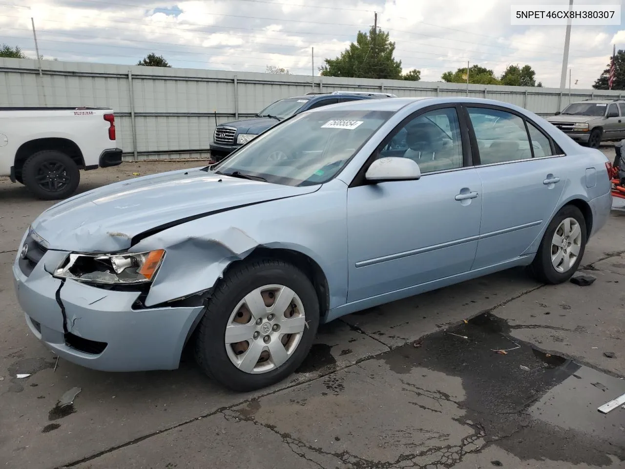 2008 Hyundai Sonata Gls VIN: 5NPET46CX8H380307 Lot: 75085854