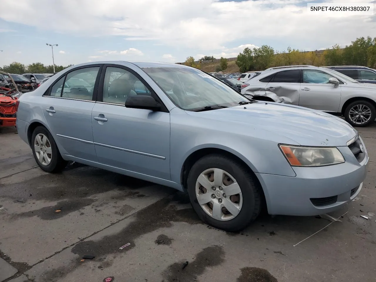 2008 Hyundai Sonata Gls VIN: 5NPET46CX8H380307 Lot: 75085854